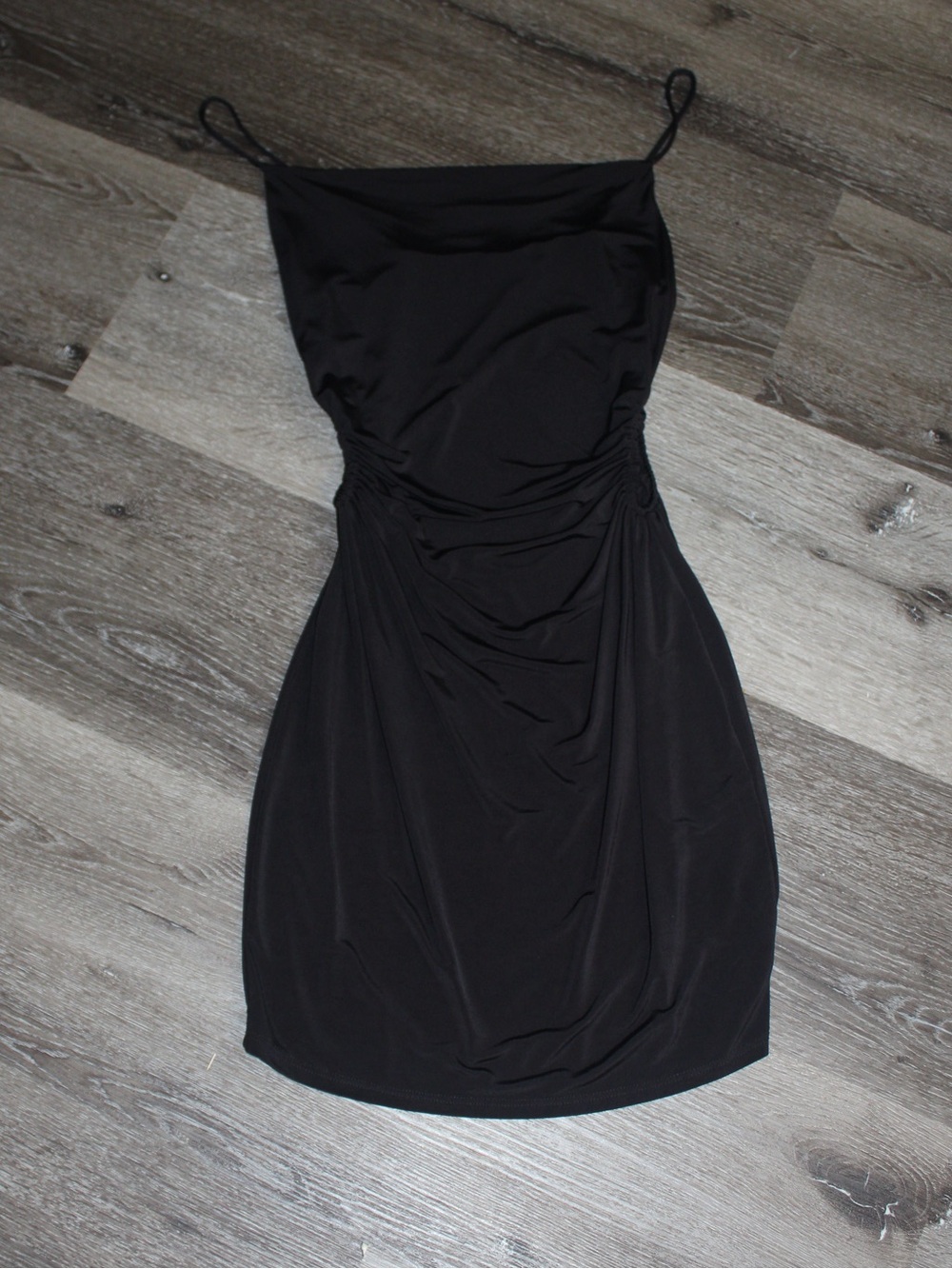 Persaya Black Spaghetti Strap Dress